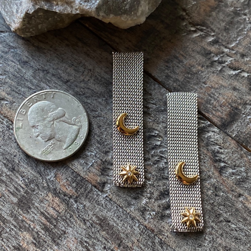 New Celestial Strip Dangle Earrings - image 5